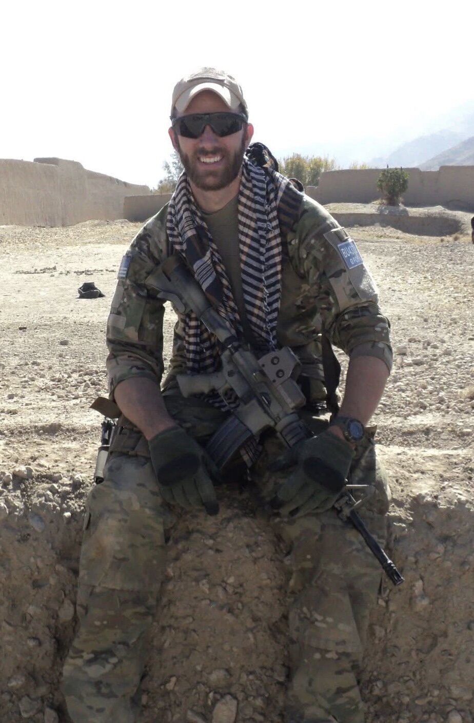 Blake Busey on deployment during his military service